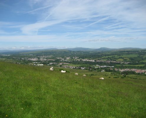 View over Hirwaun towards Brecon